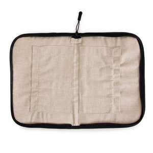 Katia Interchangeable Needle Case recycled cotton canvas zipper closure with natural interior