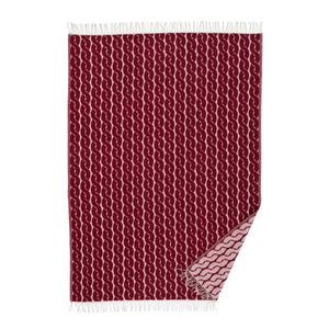 Klippan Classic Wool Blanket lambswool knit burgundy