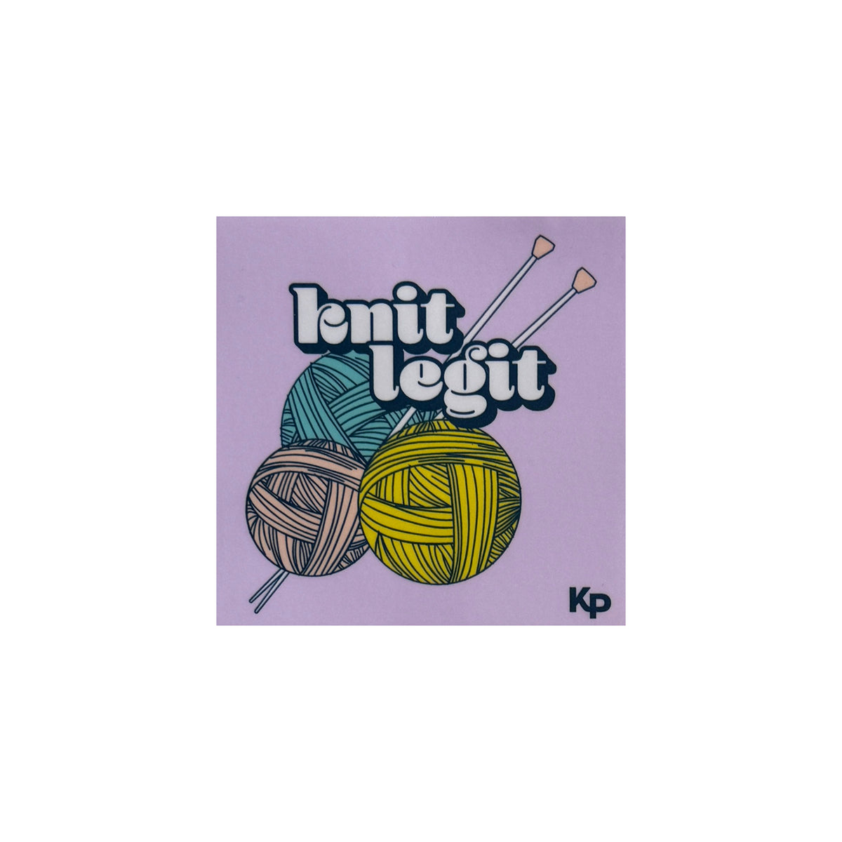 Knitproof sticker knit legit