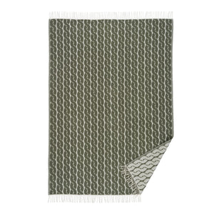 Klippan Classic Wool Blanket lambswool knit pine