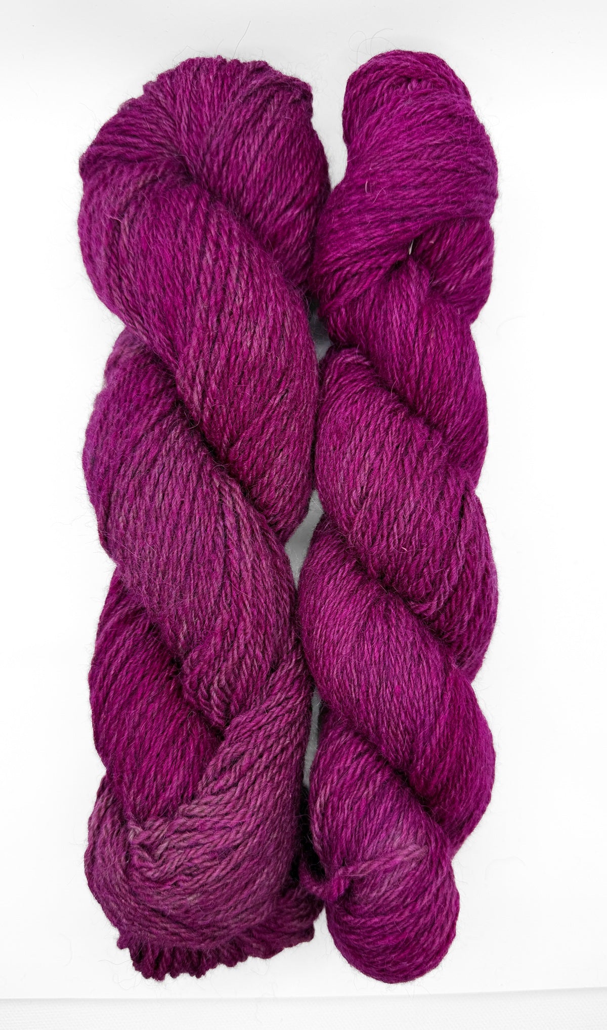 Hazel New Wave Fibre alpaca romeldale wool angora magenta