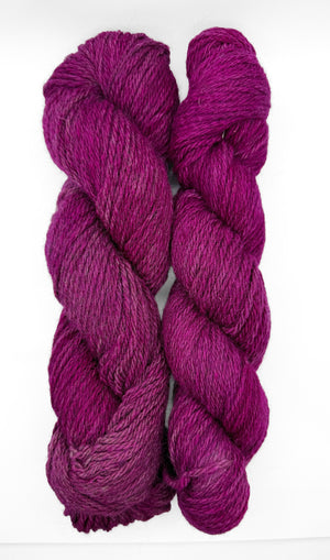 Hazel New Wave Fibre alpaca romeldale wool angora magenta