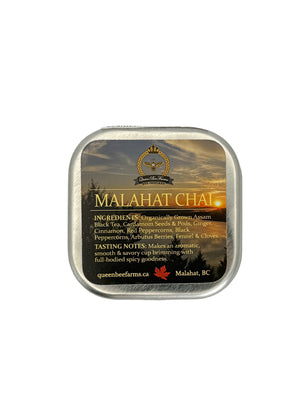 Queen Bee Farms Tea gift tin malahat chai