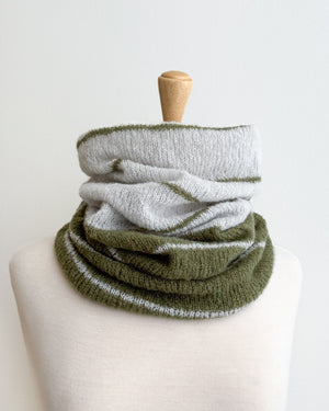 James Bay Cowl in MODE at Rowan Alpaca Haze.