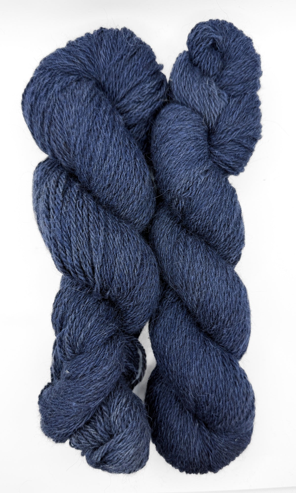 Hazel New Wave Fibre alpaca romeldale wool angora navy