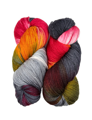 Fleece Artist Cabin Sock superwash merino nylon puffin