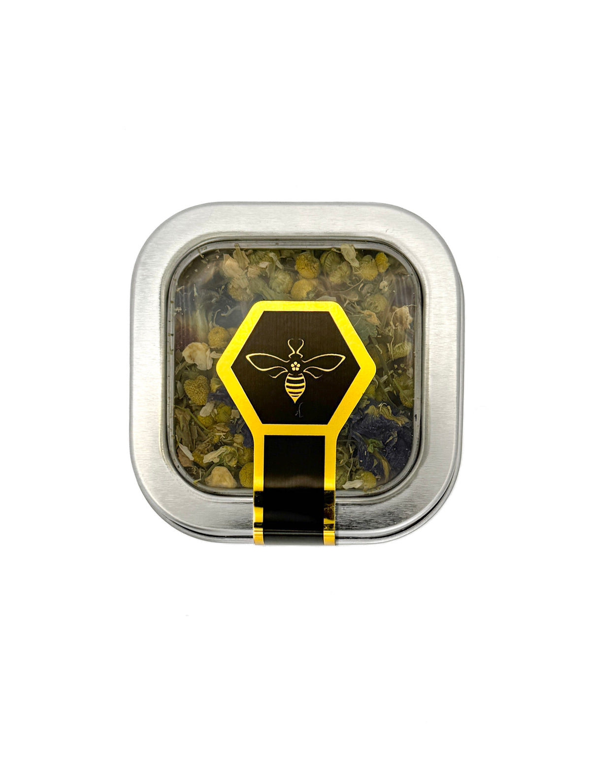 Queen Bee Farms Tea gift tin purple reign