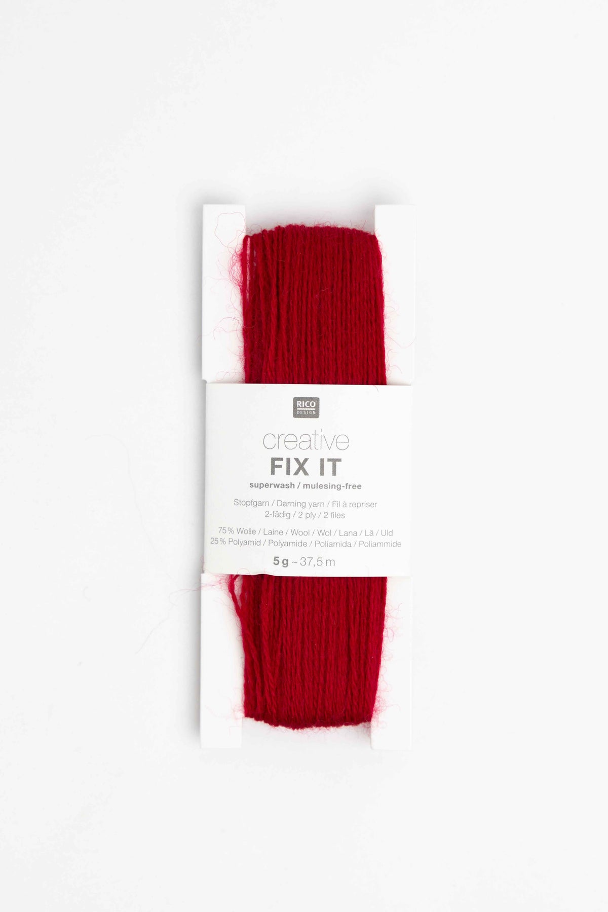 creative fix it darning yarn wool polyamide Rico red