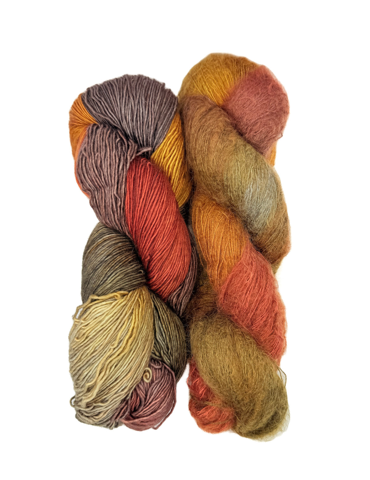 Fleece Artist Handmaiden Halo Lux Bundle mohair silk superwash merino  red fox