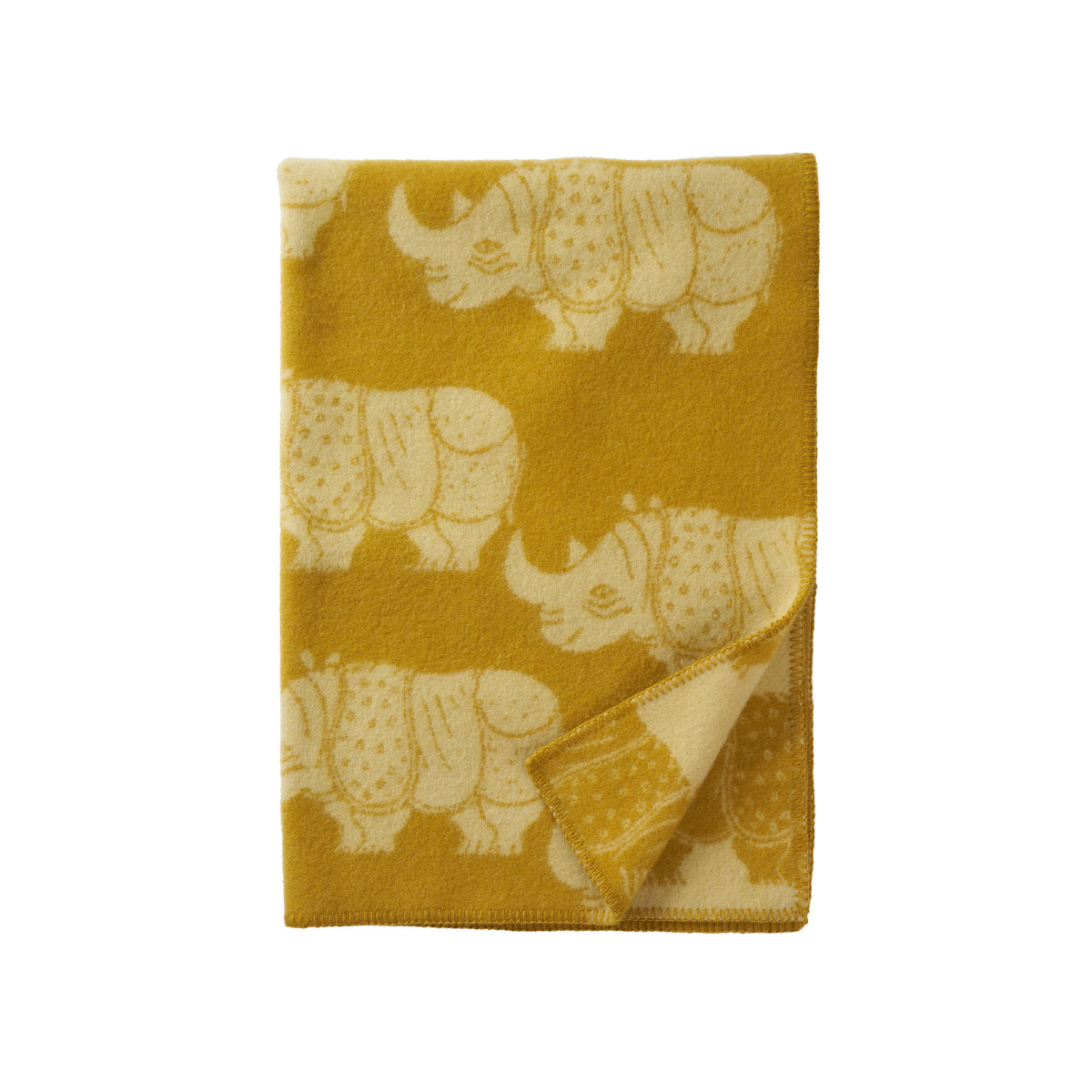 Klippan Lap Blanket wool rhino yellow