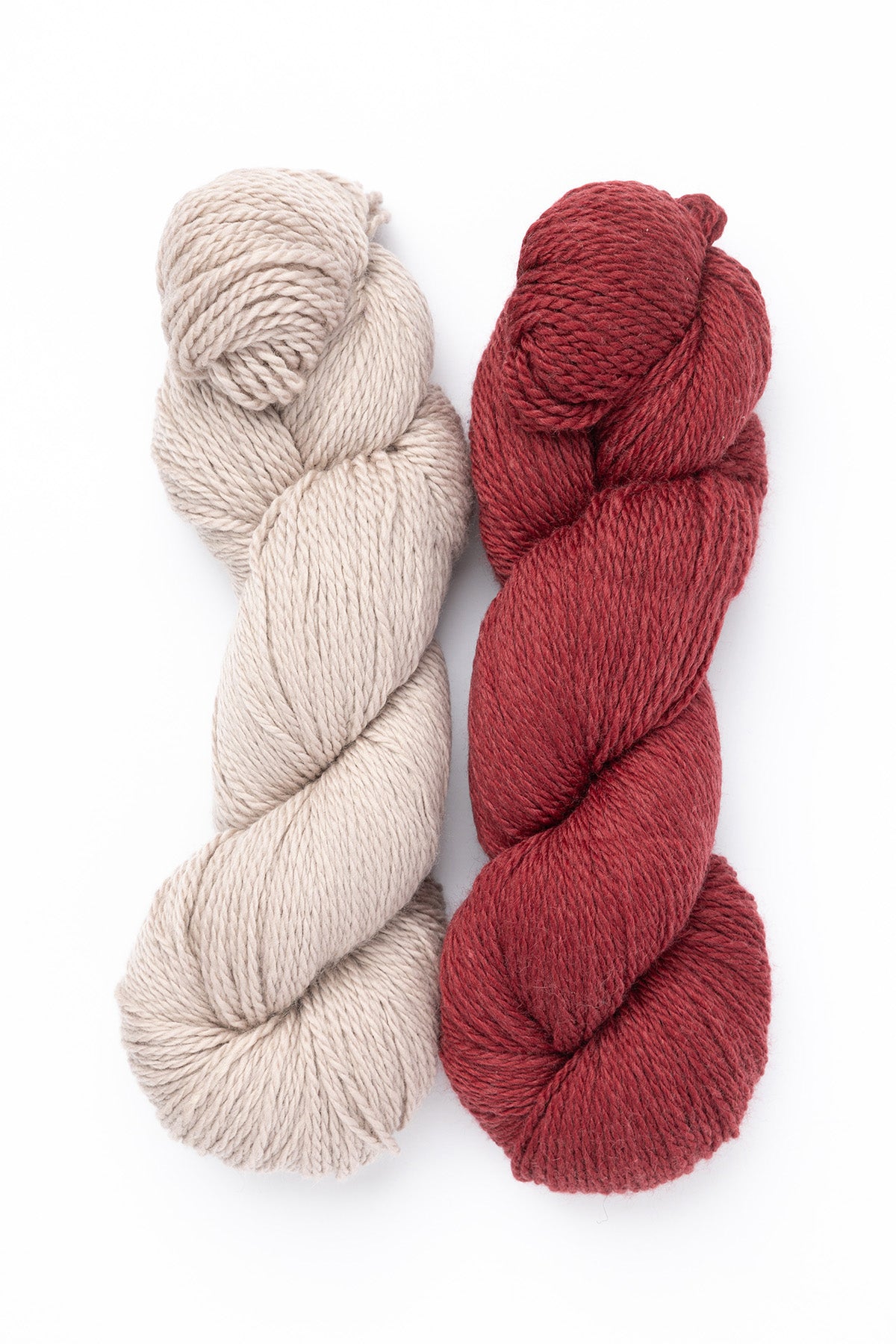 Striped Ribbed Beanie Kit in Merino Yak rockin' robin