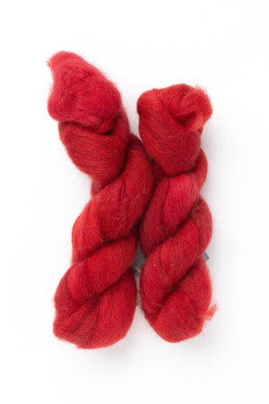 Fleece Artist Corriedale Sliver wool ruby