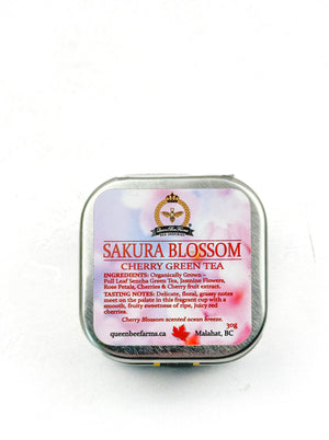 Queen Bee Farms Tea gift tin sakura