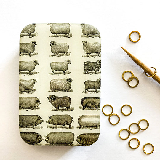 Firefly Notes Notions Tin resin sheep and pigs