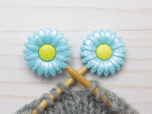 Fox & Pine Stitch Stoppers silicone shimmer daisy blue