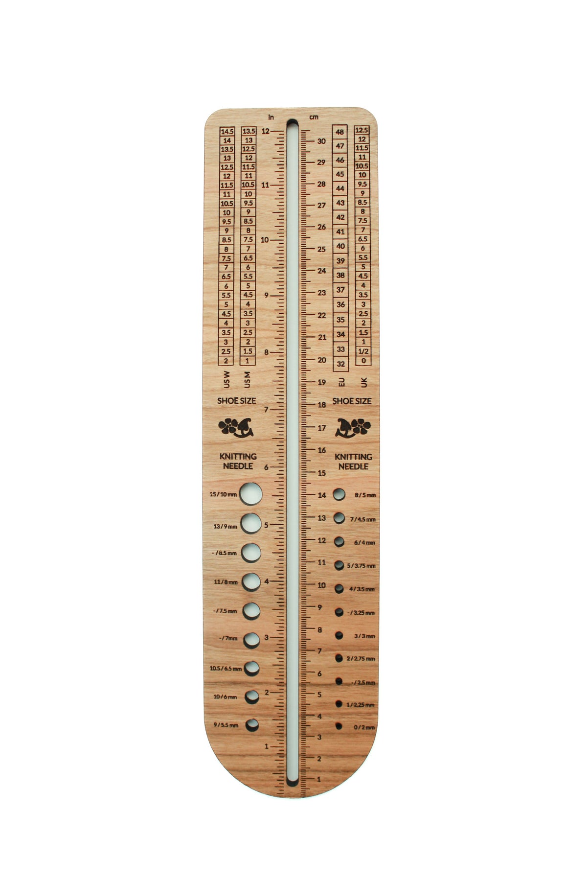 Sock Ruler Needle Gauge