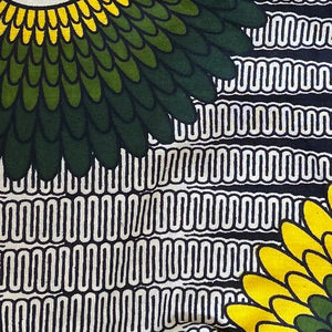 Moja Boutique Large Drawstring Project Bag cotton sunflower fields