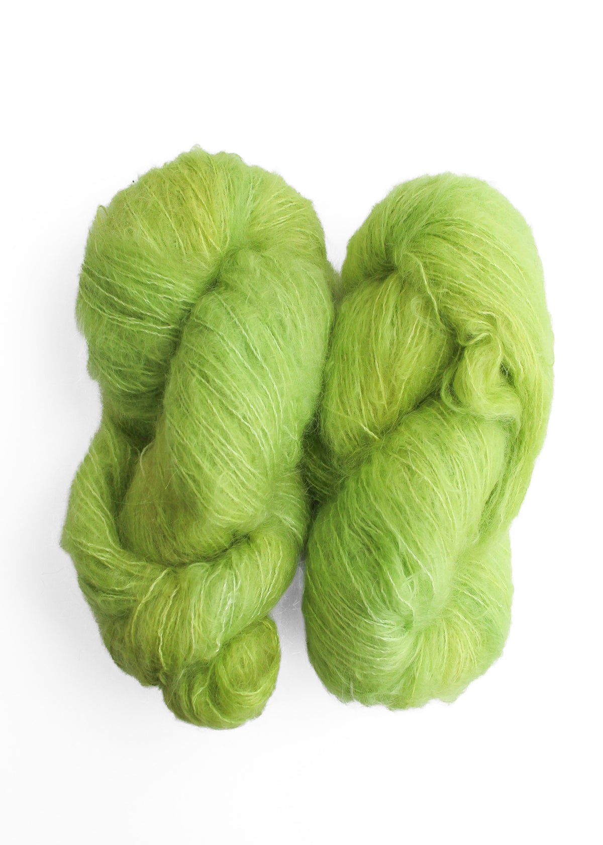 Selkie Hand Maiden kid mohair and mulberry silk sunny lime