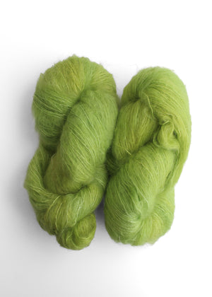 Selkie Sunny Lime Hand Maiden kid mohair and mulberry silk