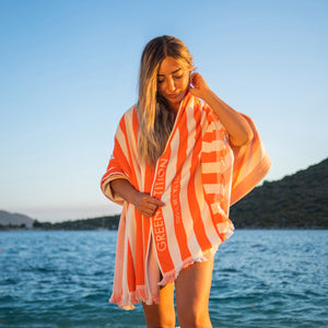 Delmor Beach Towel Green Petition | Shop Home Online Today Tangerine