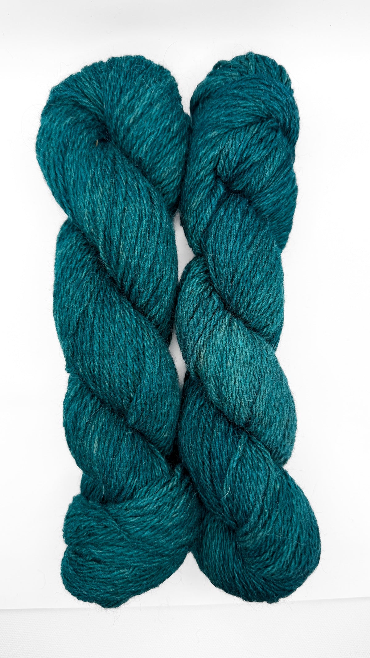 Hazel New Wave Fibre alpaca romeldale wool angora teal