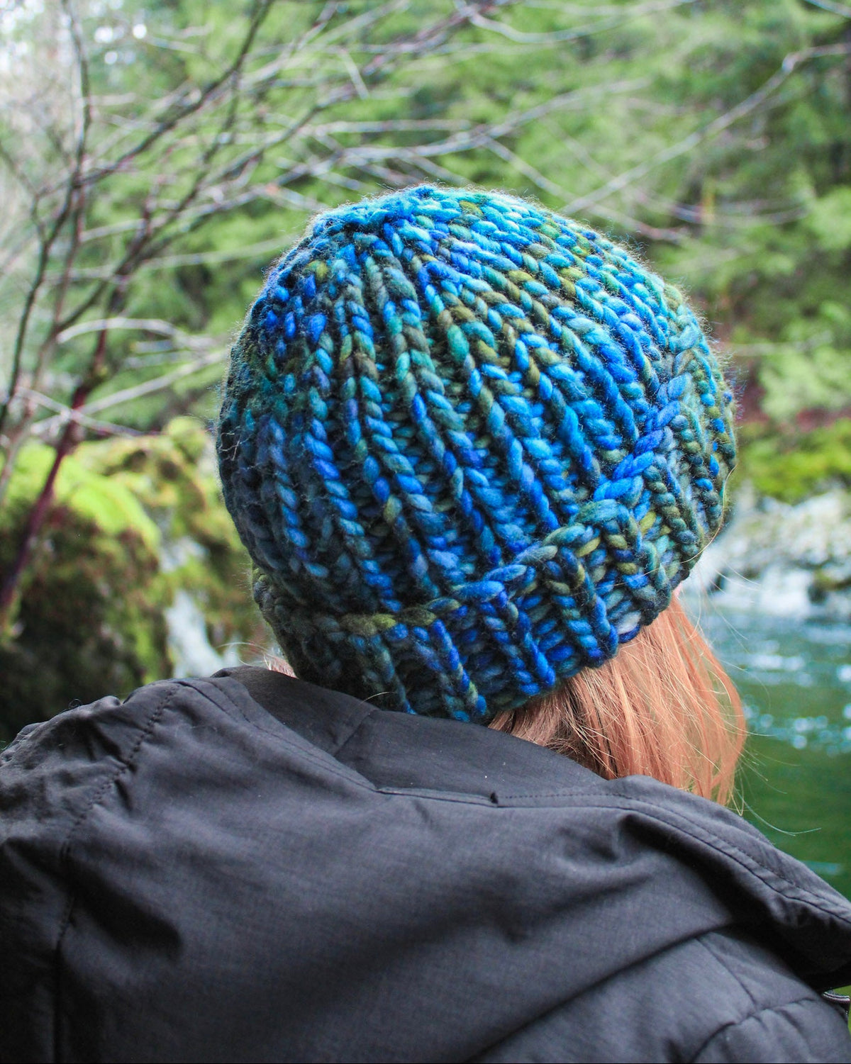 Trusty Toque: Top Down. Super Bulky weight version knit in Malabrigo Rasta.