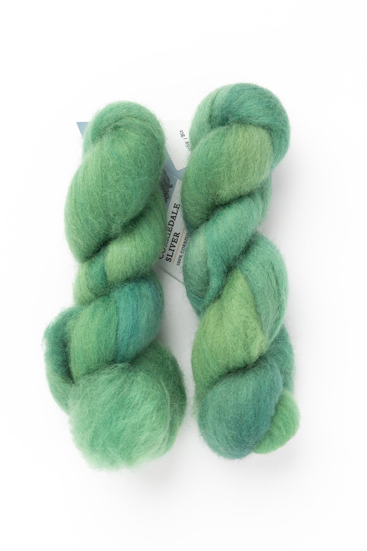 Fleece Artist Corriedale Sliver wool veridian
