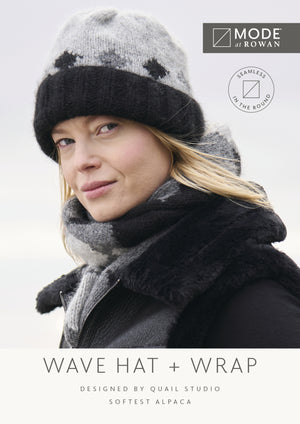 MODE at Rowan Pattern knitting pattern leaflet wave hat and wrap