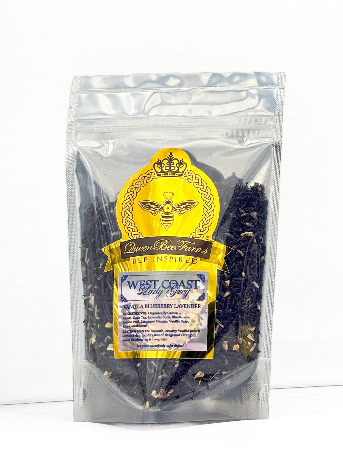 Queen Bee Farms Tea large bag west coast lady grey