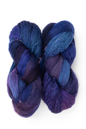 Fleece Artist Halo Bundle mohair nylon superwash merino wool wild blueberry