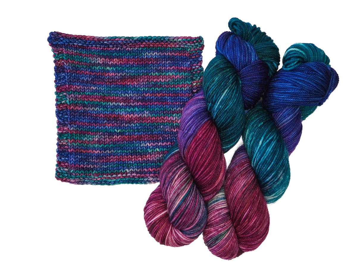 Wild Woollys Sock Yarn superwash merino wool nylon winter aurora