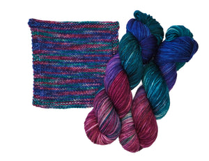 Wild Woollys Sock Yarn superwash merino wool nylon winter aurora
