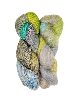 Fleece Artist Handmaiden Halo Lux Bundle mohair silk superwash merino wintersleep