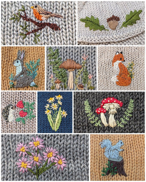 Knitted Bliss Embroidery Pack woodland