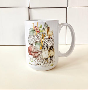 Katrinn Pelletier Illustration Ceramic Mug ceramic wool mountain