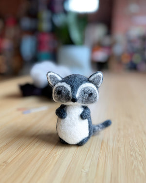 Beehive Wool Shop Workshop Intro to Needle Felting Raccoon