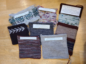 Beehive Wool Shop Swatching Workshop knitted swatch