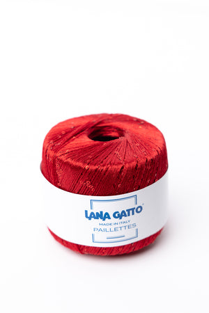 Lana Gatto Paillettes polyester 30101 crimson