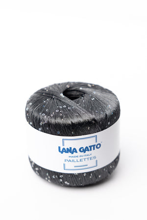 Lana Gatto Paillettes polyester 30103 dark grey