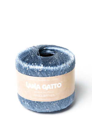 Lana Gatto Paillettes polyester 8604 denim