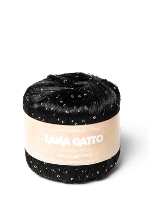Lana Gatto Paillettes polyester 8606 black