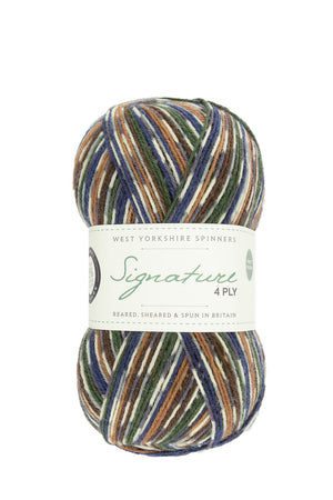 West Yorkshire Spinners Signature 4-ply wool nylon 862 mallard