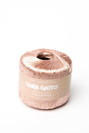 Lana Gatto Paillettes polyester 8933 mauve