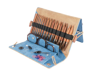 Knitter's Pride Ginger Interchangeable Set wood interchangeable needles cords fabric case with magnets