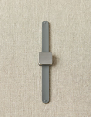 Cocoknits Maker's Keep silicone slap bracelet brushed steel plated magnet grey