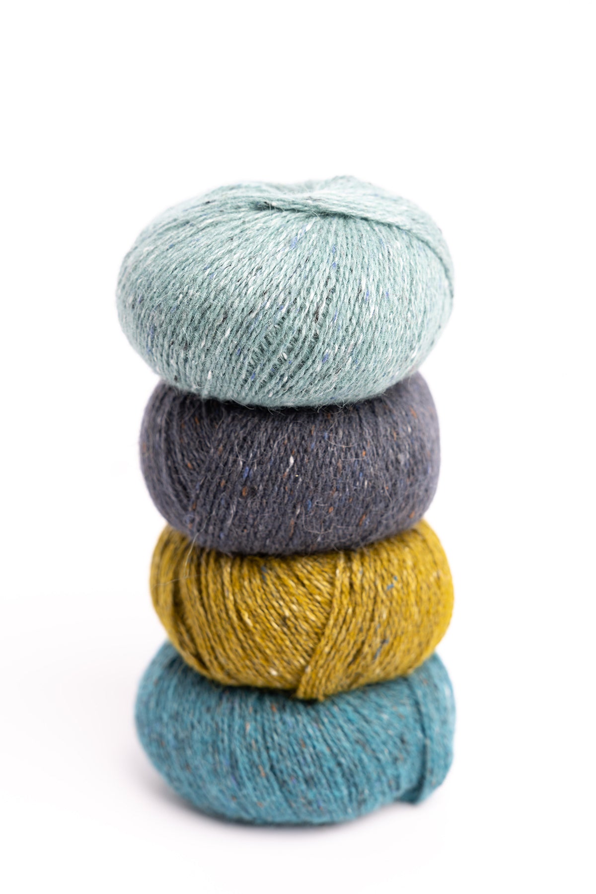 Fisgard Lighthouse Shawl Kit in Rowan Felted Tweed wool alpaca viscose beach glass