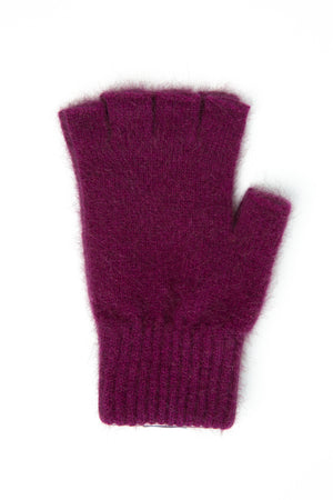 Lothlorian Fingerless Gloves possum merino nylon berry