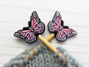 Fox & Pine Stitch Stoppers silicone butterfly pink purple