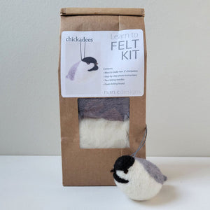 Nan C Designs Learn to Felt Kit wool chickadee