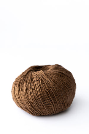 Knitting For Olive Pure Silk bourette silk dark cognac